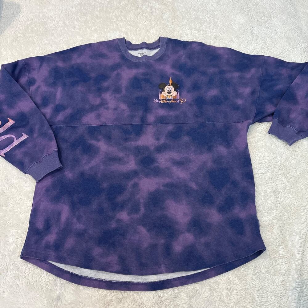 Disney Spirit Jersey Mickey Friends 50th Purple Tie Dye L Vacation Collectible - Picture 2 of 6